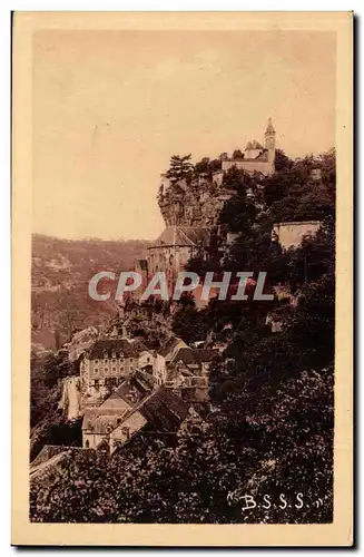 Cartes postales Rocamadour Le chateau les eglises l'hotel beau site