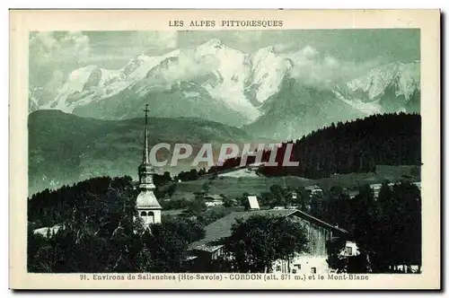 Cordon - et le Mont Blanc - Environs de Sallanches - Cartes postales