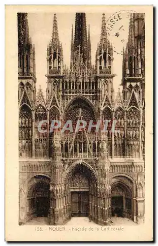 Rouen - Facade de la Cathedrale - Ansichtskarte AK