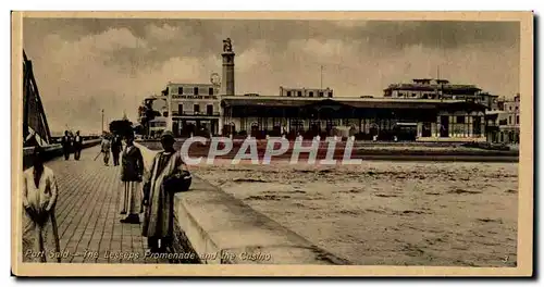 Egypt Egypte Port Said Ansichtskarte AK The Lesseps promenade and the casino