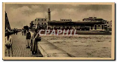 Egypt Egypte Port Said Cartes postales The Lesseps promenade and the casino
