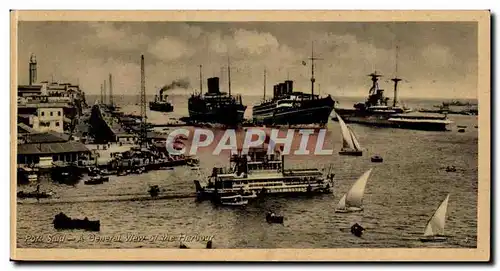 Egypt Egypte Port Said Cartes postales A general view of the harbour