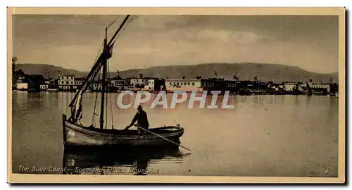 Egypt Egypte The Suez canal Cartes postales Suez and Attaka Mountains