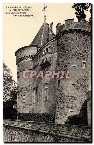 Chateau de Chastellux Cartes postales Les grosses tours vues des remparts