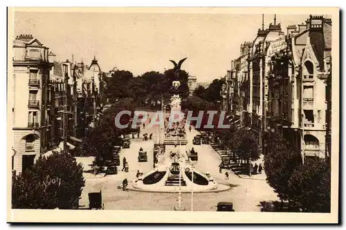 Reims Cartes postales La fontaine Sube et Place Drouet d&#39Erlon