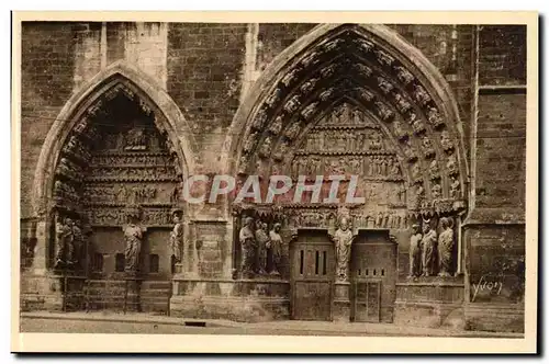 Reims Ansichtskarte AK La portail nord de la cathedrale