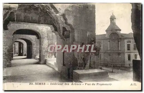 Nimes Cartes postales Interieur des arenes Vue du promenoir