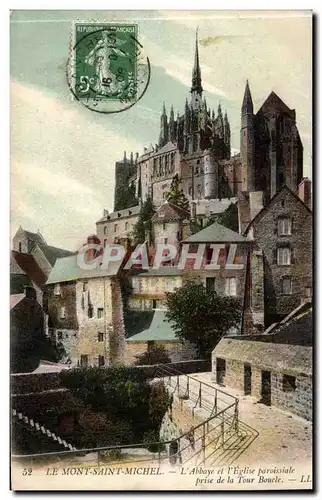 Mont Saint Michel Cartes postales Abbaye et l&#39eglise paroissial prise de la Tour Boucle