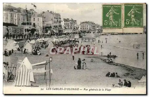 Sables d&#39olonne Cartes postales Vue generale de la plage