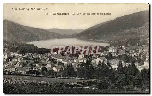 Gerardmer Ansichtskarte AK Le lac vu des pentes du Costet