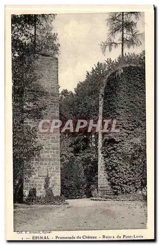 Cartes postales Epinal Promenade du chateau Ruines du pont levis