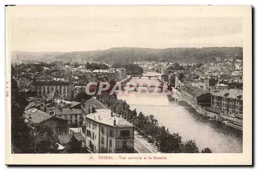 Cartes postales Epinal Vue centrale et la Moselle