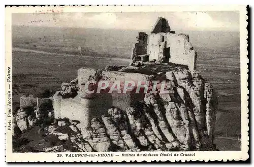 Valence sur Rhone Cartes postales Ruines du chateau feodal de CRussol
