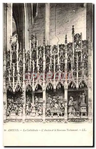 Amiens Cartes postales La cathedrale L&#39ancien et le nouveau testament