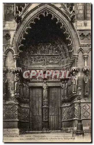 Amiens Cartes postales La cathedrale Porche de la vierge mere