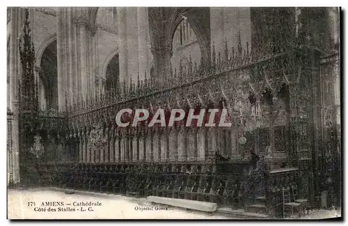 Amiens Ansichtskarte AK La cathedrale Cote des stalles