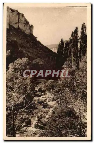 Gorges du Tarn Ansichtskarte AK Le canon de al Jonte que dominent les remaprts creneles du Fort Saint Michel bast