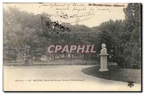 Montpellier Cartes postales Buste de rosier (auteur dramatique)