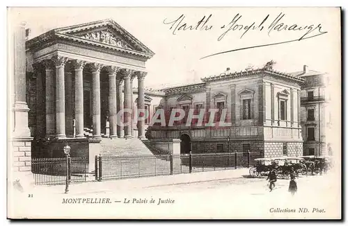 Montpellier Cartes postales Le palais de justice