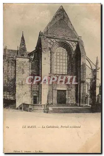 Le Mans Cartes postales la cathedrale Portail occidental