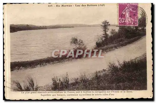 En Morvan Ansichtskarte AK Lac des Settons Le plus grand reservoir d&#39eau de France Yonne Seine