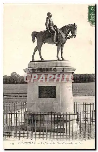 Chantilly Cartes postales La statue du duc D&#39Aumale