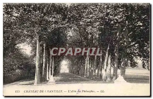 Chantilly Ansichtskarte AK Chateau l&#39allee de philosophes