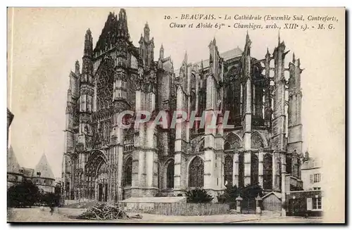 Beauvais Ansichtskarte AK La cathedrale &#39ensemble sud contreforts choeur et abside)