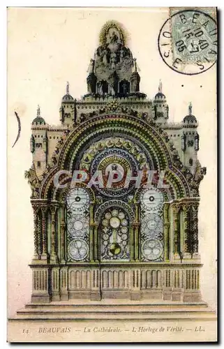 Beauvais Cartes postales La cathedrale L&#39horloge de verite