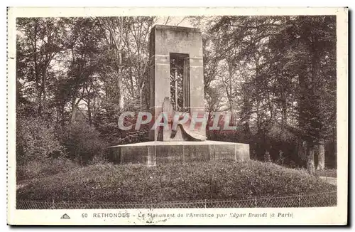 Rethondes Ansichtskarte AK Le monument de l&#39armistice par Edgar Brandt a Paris