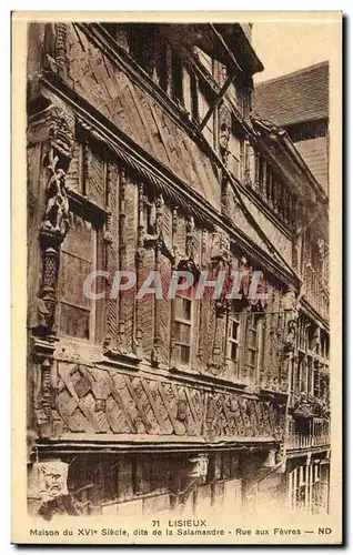 Lisieux Cartes postales Maison du 16eme dite de la SAlamandre Rue aux Fevres