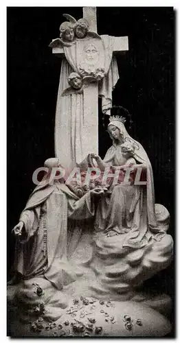 Ansichtskarte AK Lisieux GRoupe sculpte surmontant le maitre autel dans la chapelle aux carmelites de Lisieux