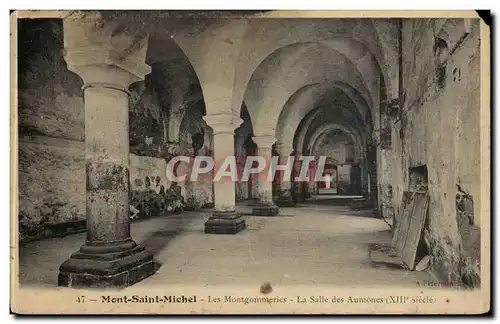 Mont Saint Michel Ansichtskarte AK Les montgommeries la salle des aumones