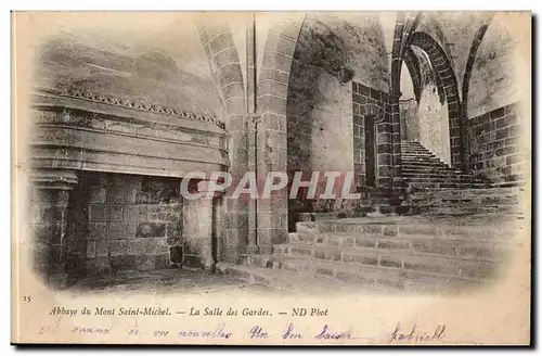 Mont Saint Michel Ansichtskarte AK Abbaye La salle des gardes