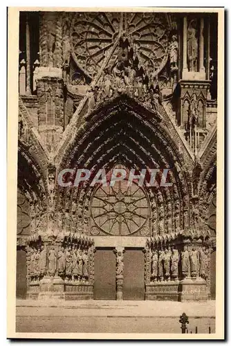 Reims Ansichtskarte AK la cathedrale Le portail principal