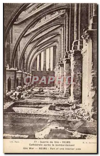 Reims Ansichtskarte AK Guerre de 1914 Cathedrale apres le bombardement