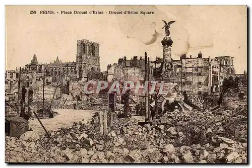 Reims Cartes postales Guerre de 1914 Place Drouet d&#39Erion