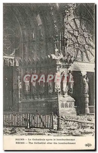 Reims Ansichtskarte AK Guerre de 1914 la cathedrale apres les bombardements