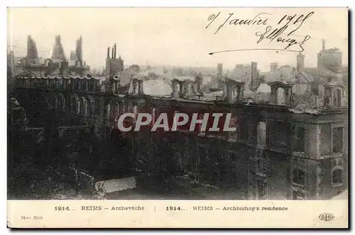 Reims Cartes postales Archeveche