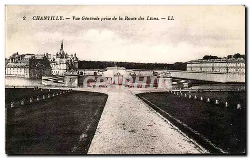 Chantilly Cartes postales Vue generale prise de la route des lions