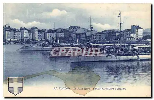 Toulon Cartes postales Le petit rang Contre torpilleurs d'escadre