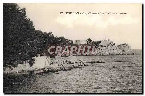 Toulon Cartes postales Cap BRun La batterie basse