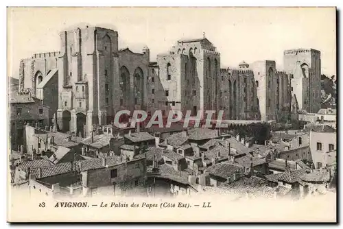 Avignon Cartes postales Le palais des Papes (cote est)