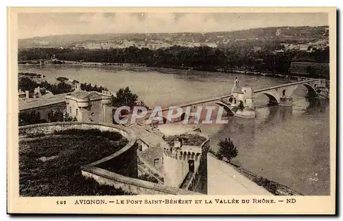 Avignon Ansichtskarte AK Le pont Saint Benezet et la vallee du Rhone