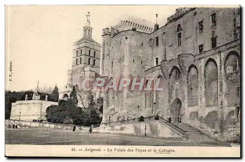 Avignon Cartes postales Palais des Papes et le calvaire