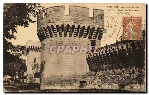 Avignon Ansichtskarte AK Allees de VErdun La tour ronde des remparts (14eme)