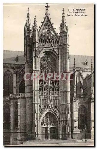 Limoges Ansichtskarte AK La cathedrale Porte Saint Jean