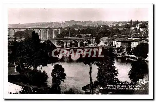 Limoges Ansichtskarte AK panorama des trois ponts Saint Amrtial National et le viaduc