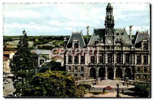 Limoges Cartes postales L&#39hotel de ville Des deux cotes de l&#39horloge les statues de l&#39orfevrerie et de