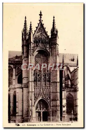 Limoges Cartes postales La cathedrale Porte Saint Jean